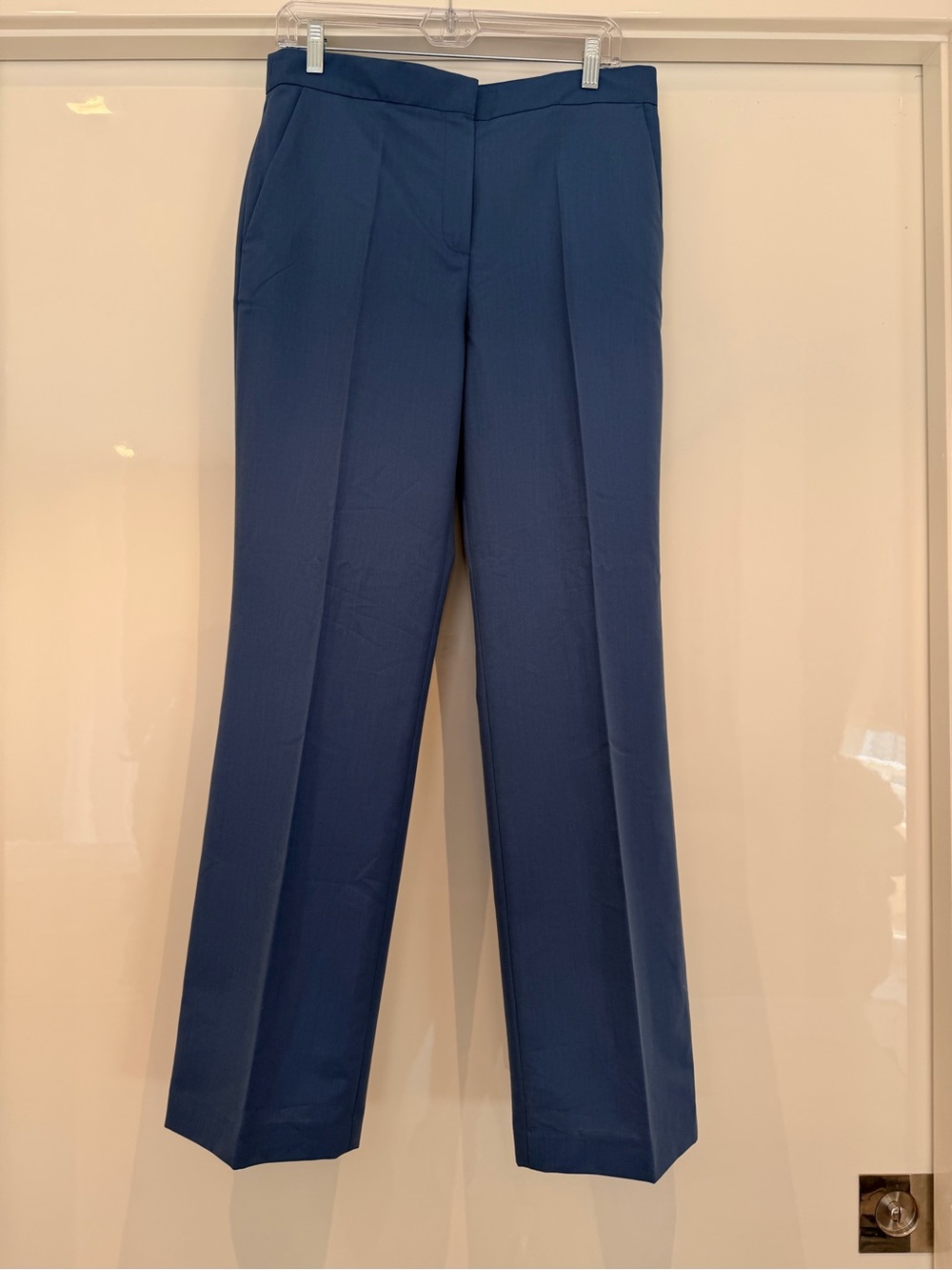 Maje Navy Straight-Leg Trousers